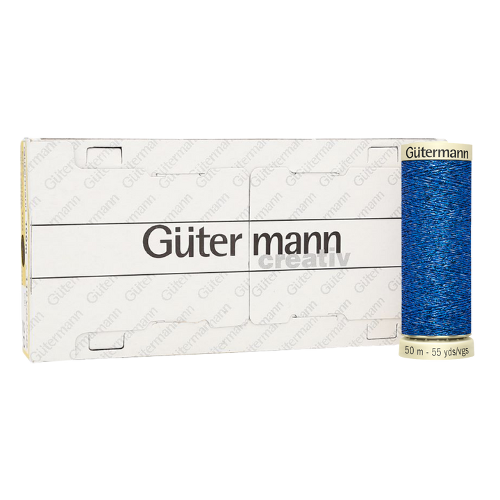 Hilo Gütermann Metalizado Col. 315 de 50m caja con 5 carretes