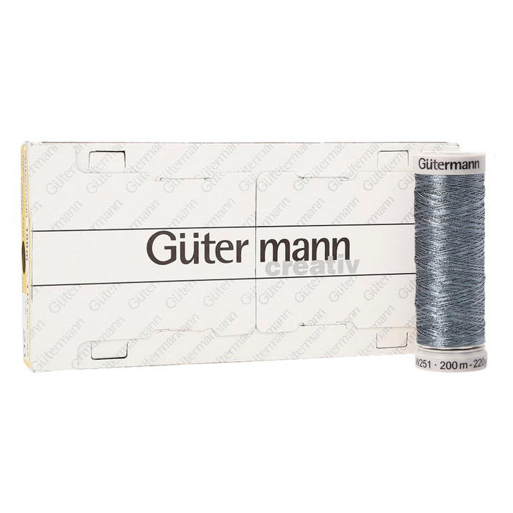 Hilo Gütermann Metalizado Col. 9495 de 200m caja con 5 carretes