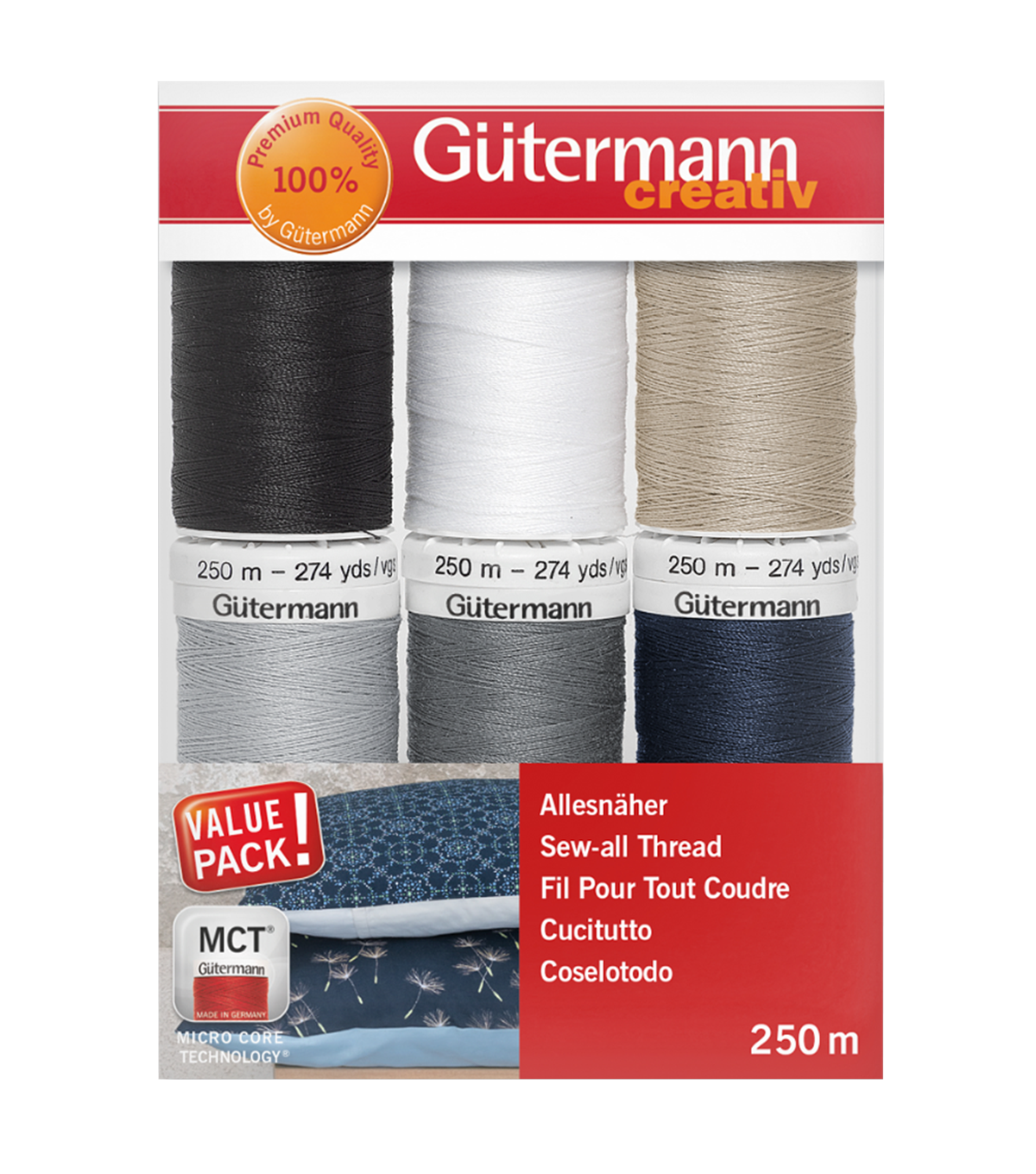 Set de hilo Gütermann Coselotodo 6 carretes 250mts