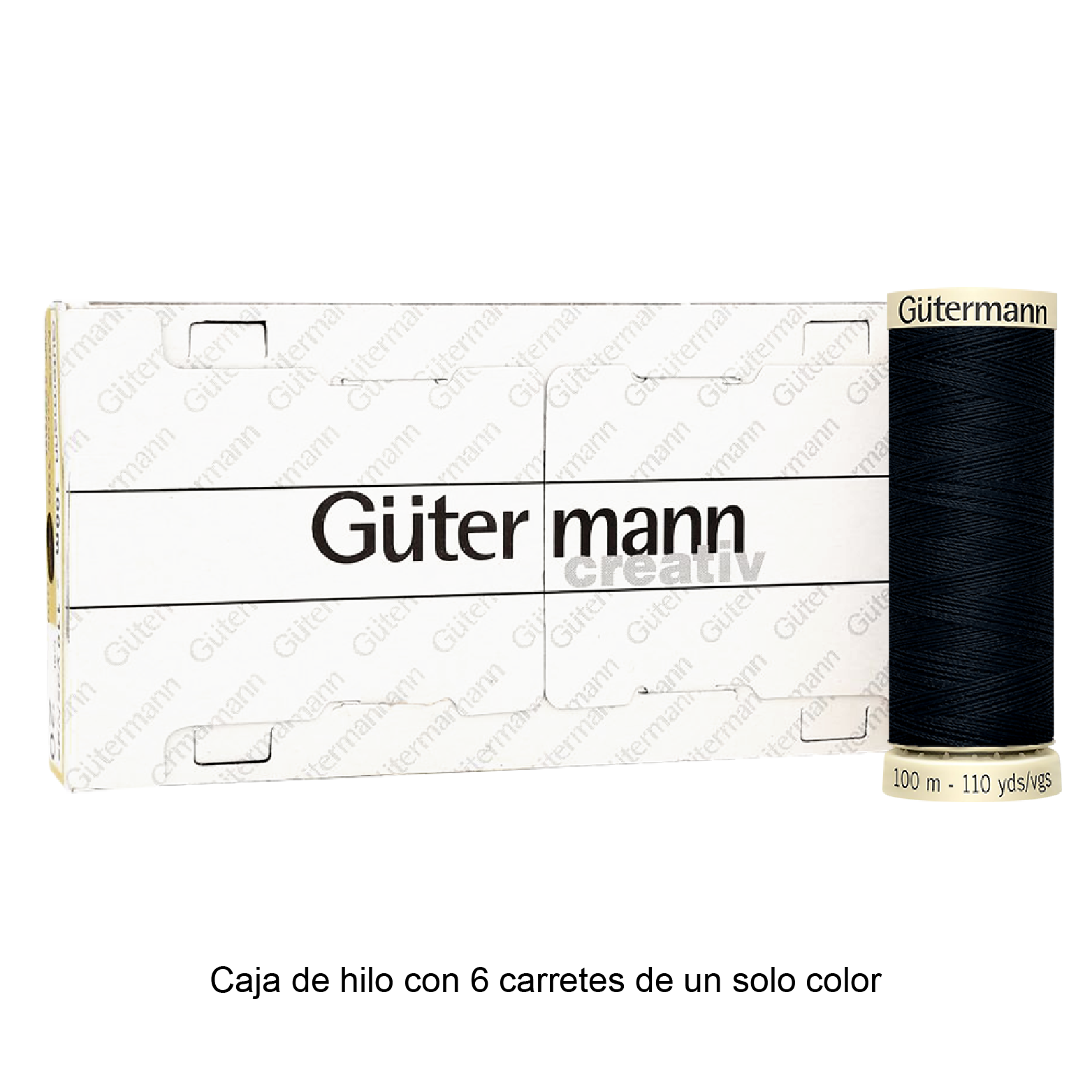 Colores Azules del Col. 203 al 280 - Hilo Gütermann Coselotodo de 100m caja con 6 carretes de un color