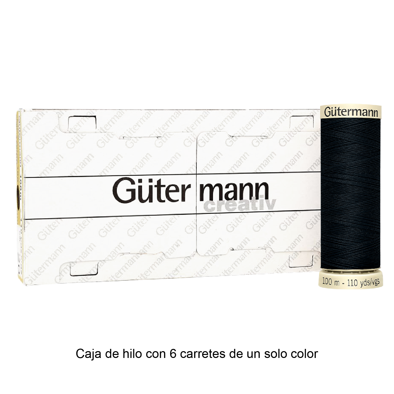 Colores Azules del Col. 203 al 280 - Hilo Gütermann Coselotodo de 100m caja con 6 carretes de un color