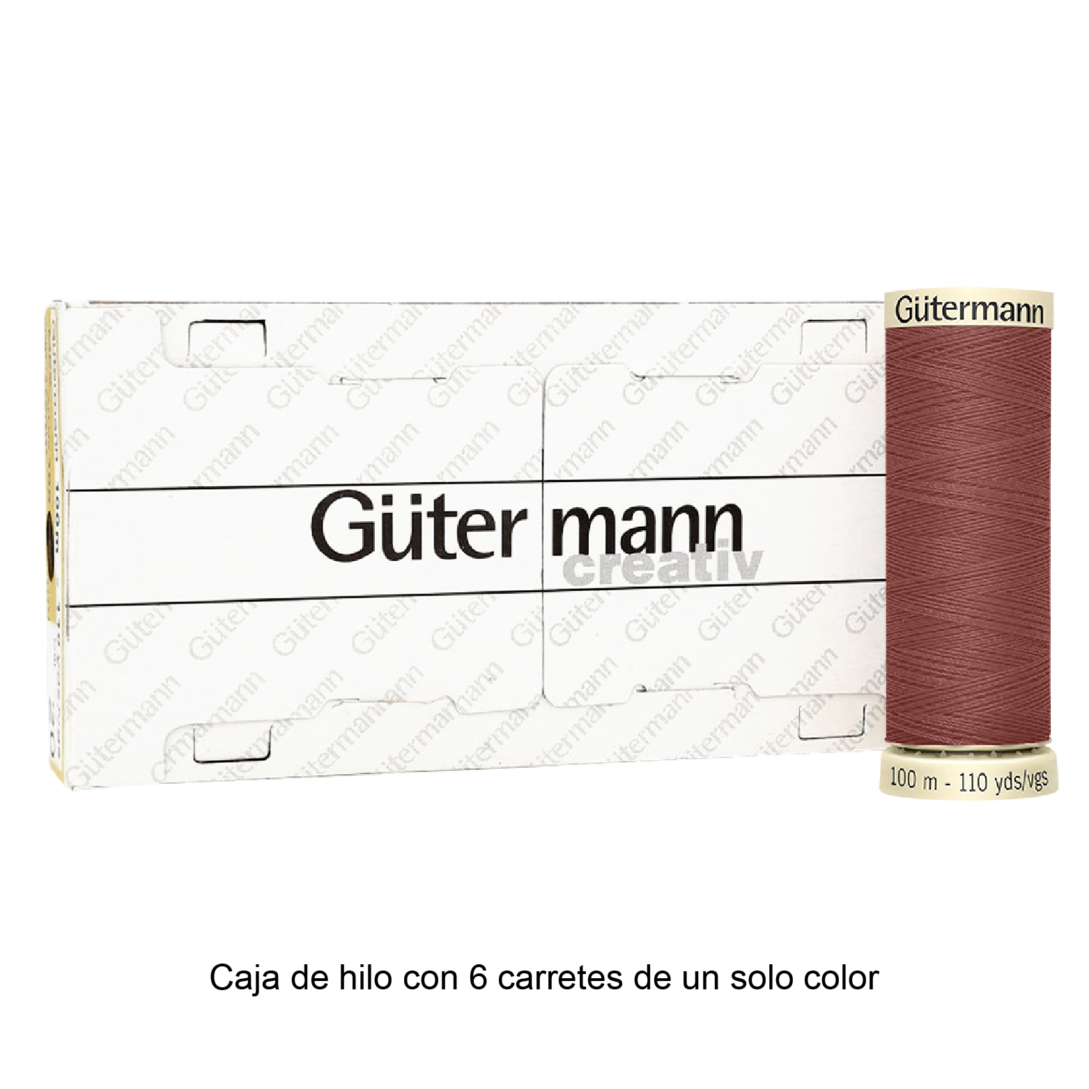 Colores Rosas del Col. 300-345 - Hilo Gütermann Coselotodo de 100m caja con 6 carretes de un color