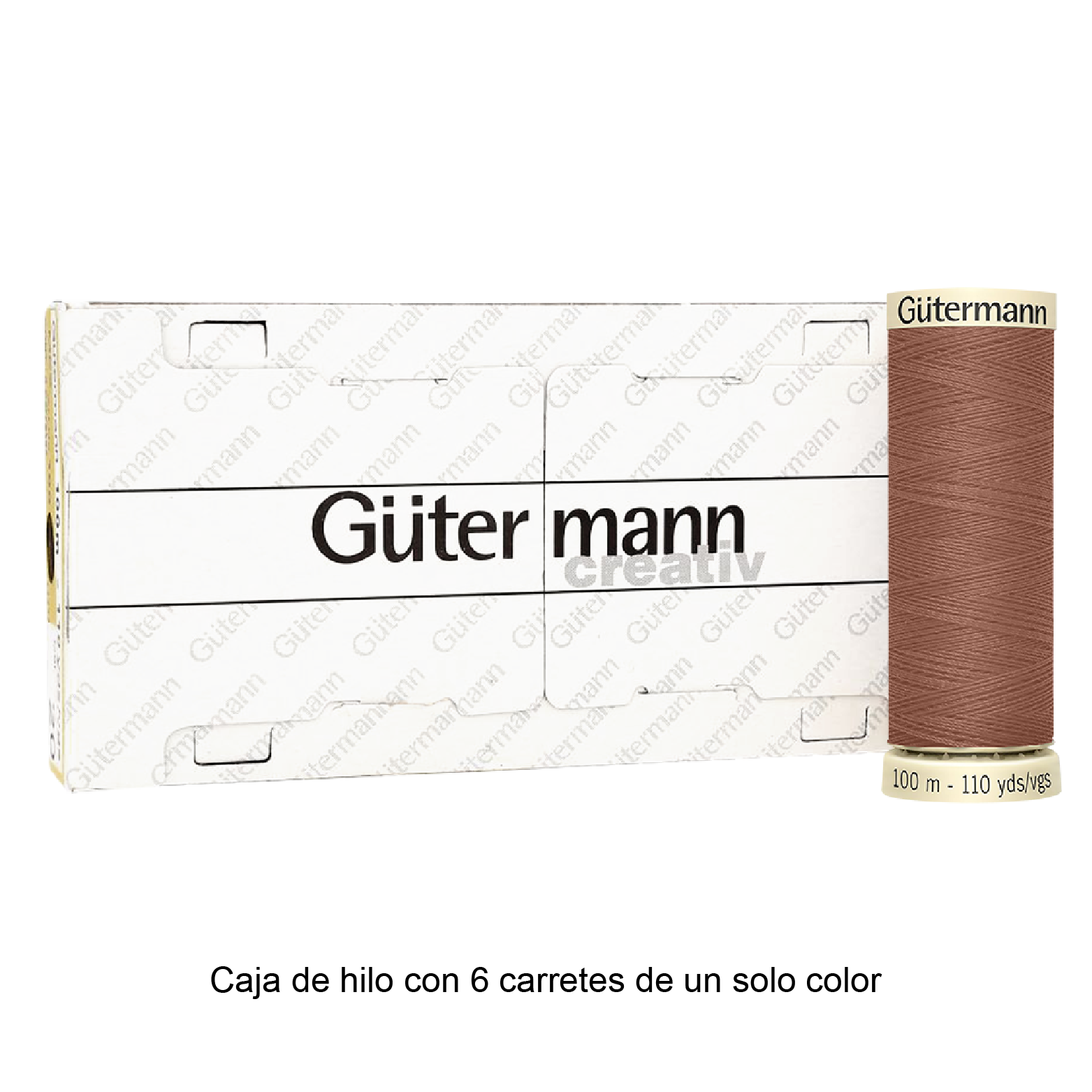 Colores Rojos y Naranjas del Col. 347 al 476 - Hilo Gütermann Coselotodo de 100m caja con 6 carretes de un color