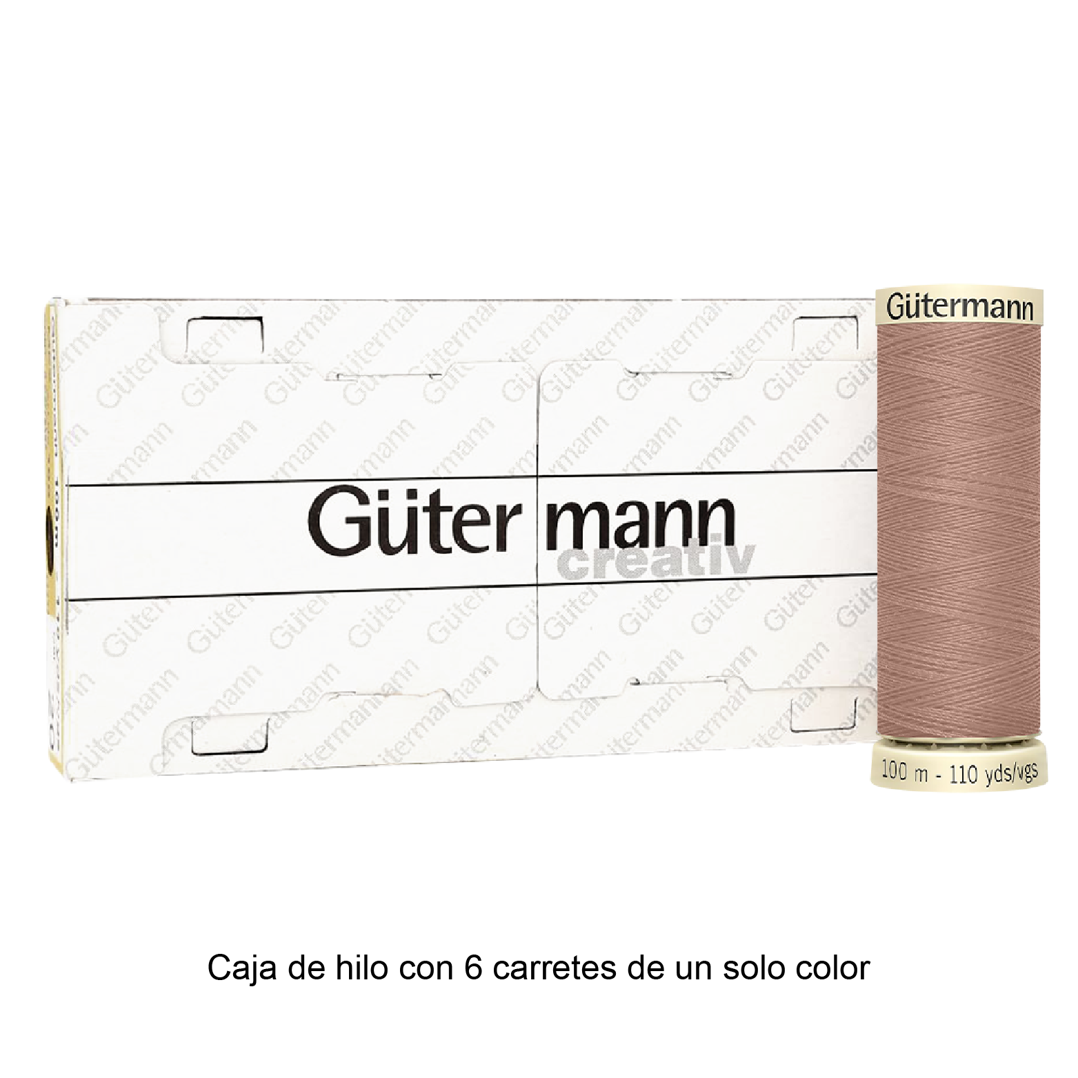 Colores Rojos y Naranjas del Col. 347 al 476 - Hilo Gütermann Coselotodo de 100m caja con 6 carretes de un color