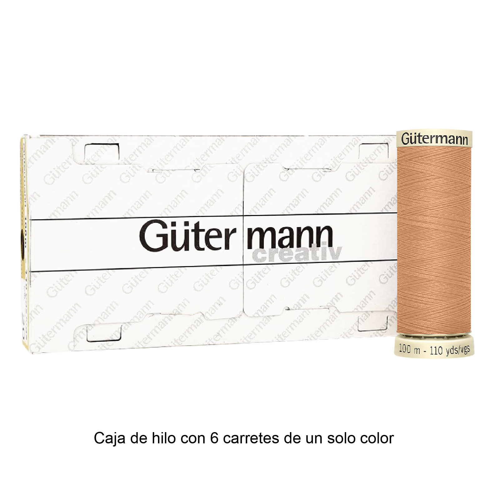 Colores Rojos y Naranjas del Col. 347 al 476 - Hilo Gütermann Coselotodo de 100m caja con 6 carretes de un color