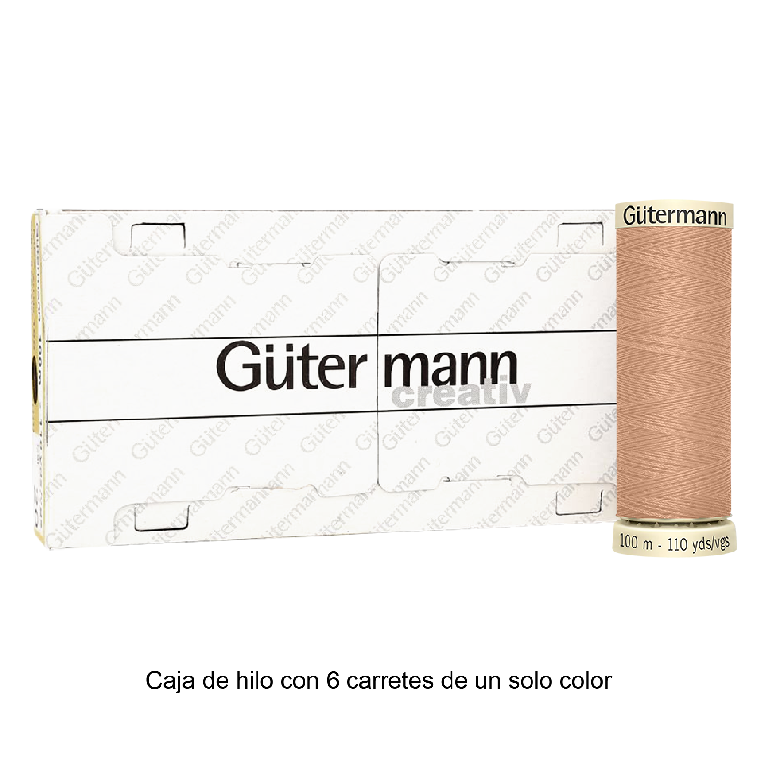 Colores Rojos y Naranjas del Col. 347 al 476 - Hilo Gütermann Coselotodo de 100m caja con 6 carretes de un color