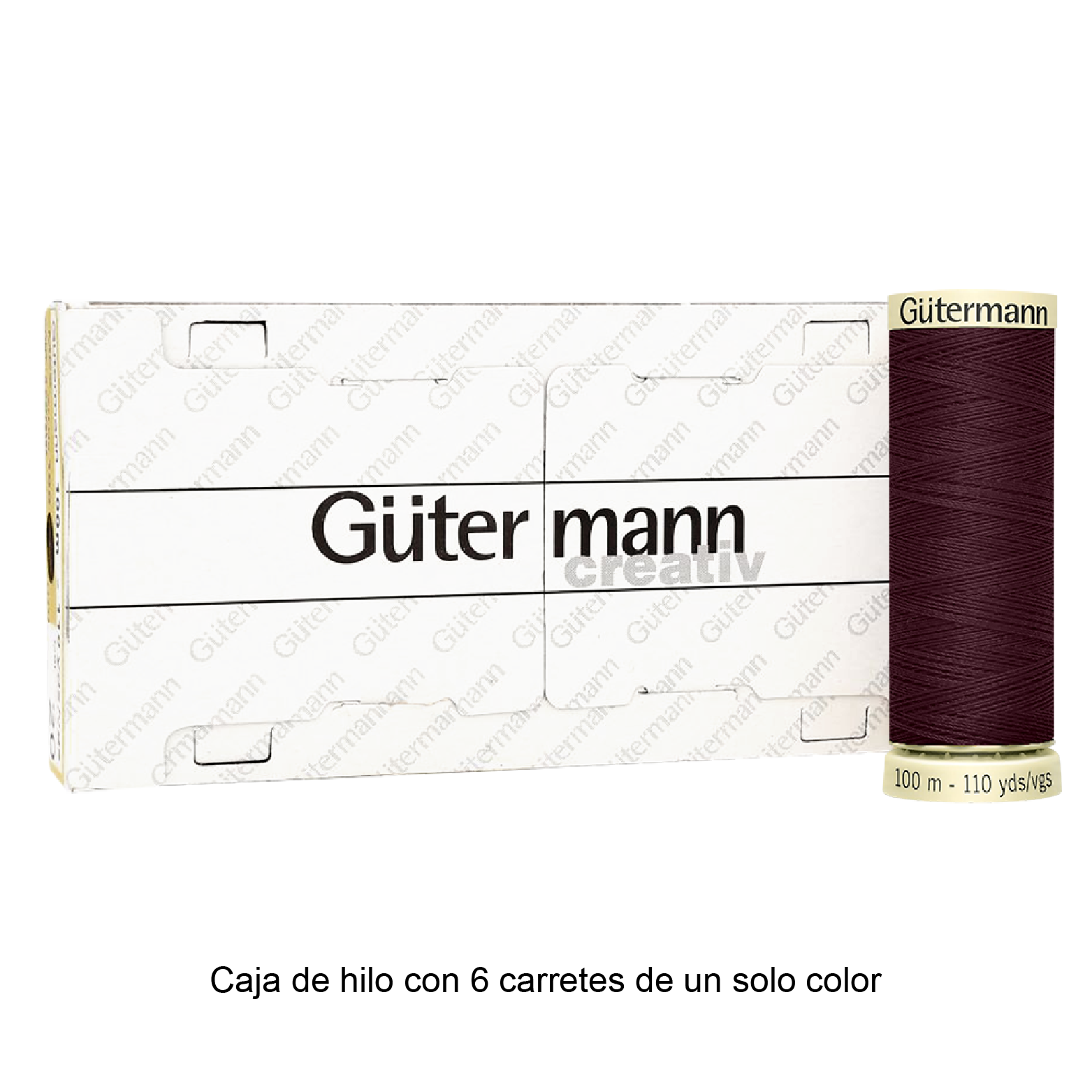 Colores Rojos y Naranjas del Col. 347 al 476 - Hilo Gütermann Coselotodo de 100m caja con 6 carretes de un color