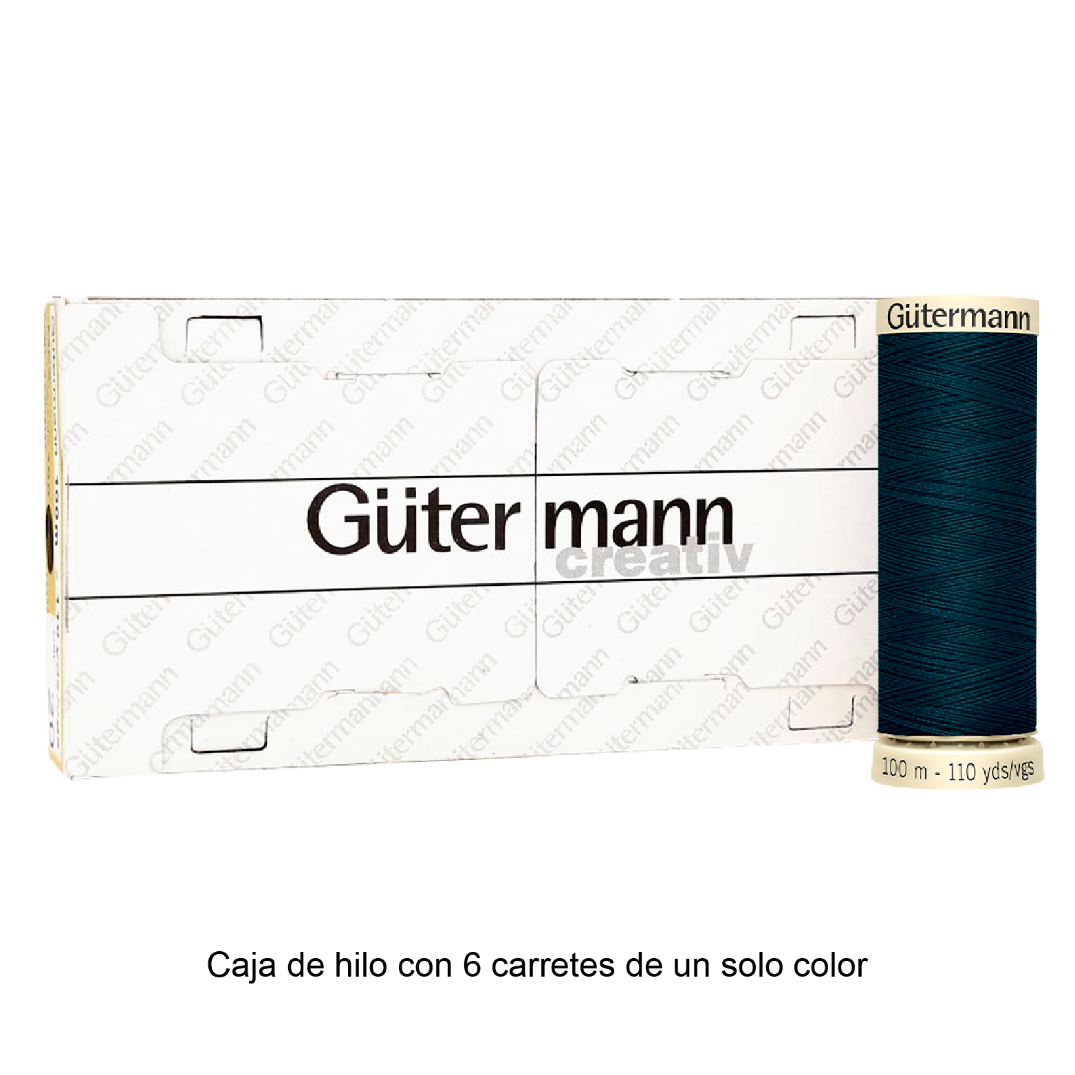 Colores Aqua del Col. 600 al 704 - Hilo Gütermann Coselotodo de 100m caja con 6 carretes de un color