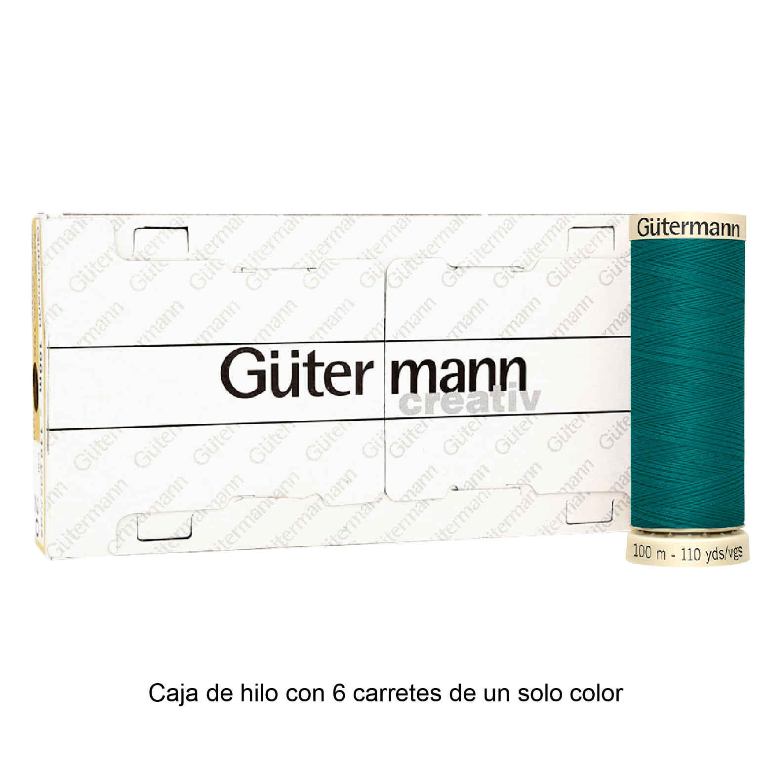 Colores Aqua del Col. 600 al 704 - Hilo Gütermann Coselotodo de 100m caja con 6 carretes de un color