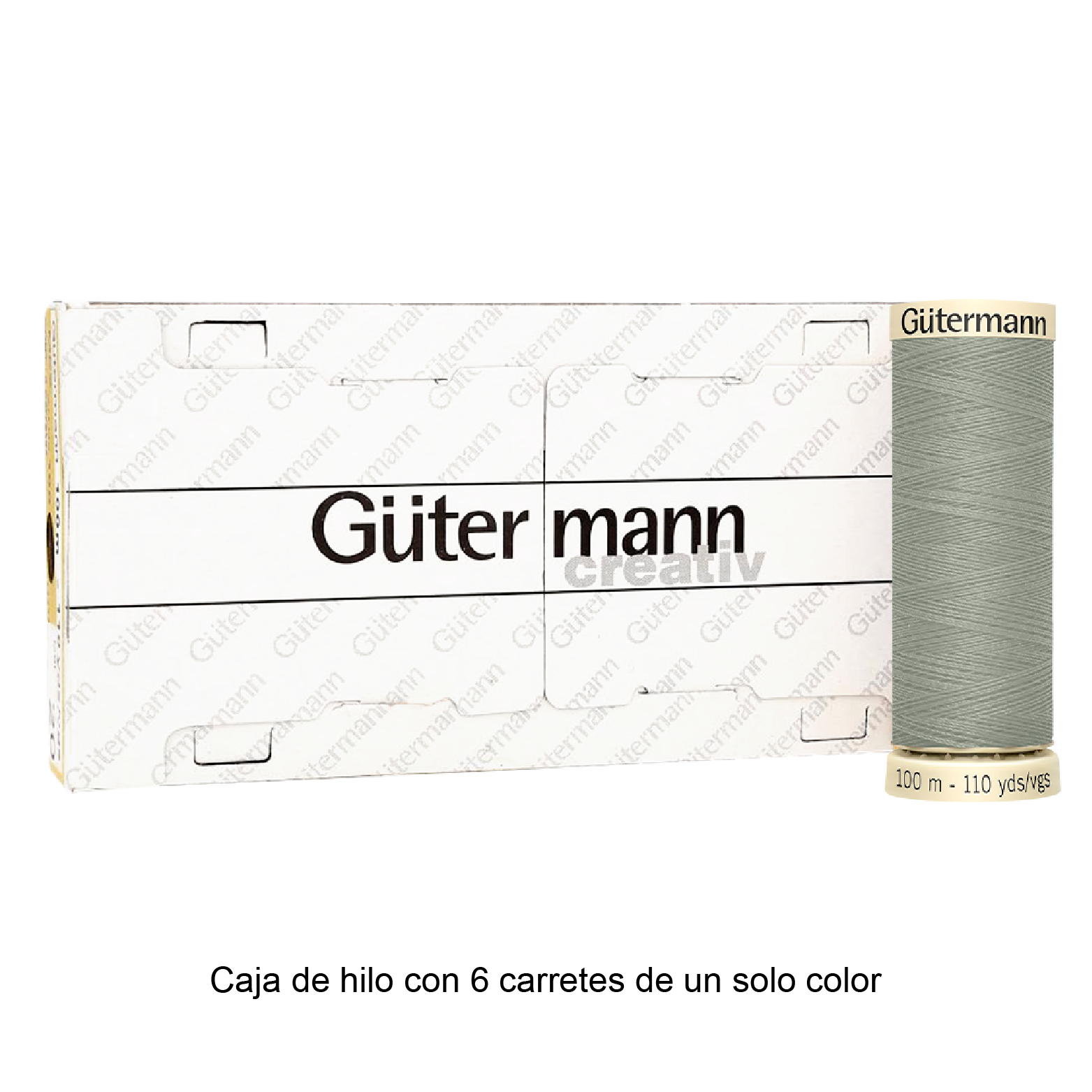Colores Verdes del Col. 710 al 794 - Hilo Gütermann Coselotodo de 100m caja con 6 carretes de un color