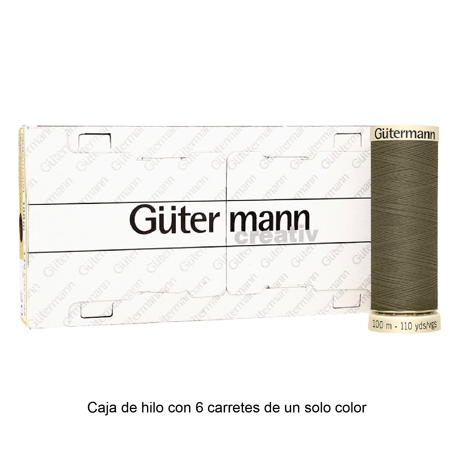 Colores Verdes del Col. 710 al 794 - Hilo Gütermann Coselotodo de 100m caja con 6 carretes de un color