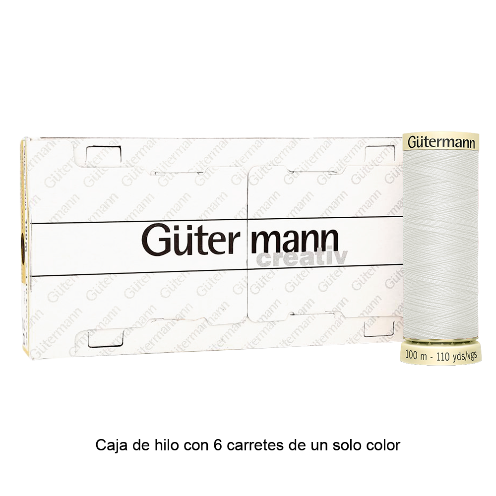 Colores Amarillos del Col. 795 al 875 - Hilo Gütermann Coselotodo de 100m caja con 6 carretes de un color
