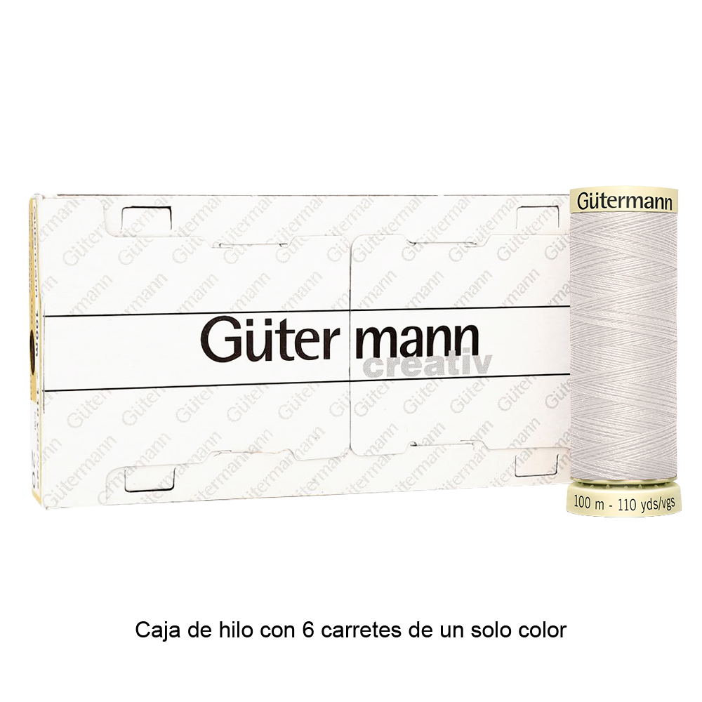 Colores Amarillos del Col. 795 al 875 - Hilo Gütermann Coselotodo de 100m caja con 6 carretes de un color