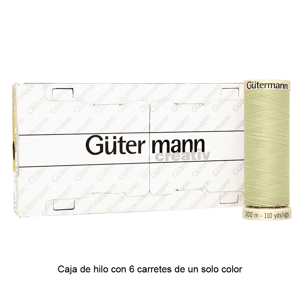 Colores Amarillos del Col. 795 al 875 - Hilo Gütermann Coselotodo de 100m caja con 6 carretes de un color