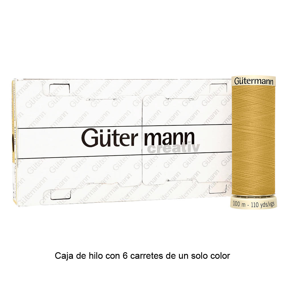 Colores Amarillos del Col. 795 al 875 - Hilo Gütermann Coselotodo de 100m caja con 6 carretes de un color