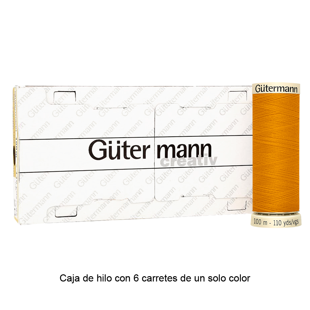 Colores Amarillos del Col. 795 al 875 - Hilo Gütermann Coselotodo de 100m caja con 6 carretes de un color