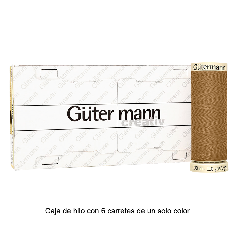 Colores Amarillos del Col. 795 al 875 - Hilo Gütermann Coselotodo de 100m caja con 6 carretes de un color