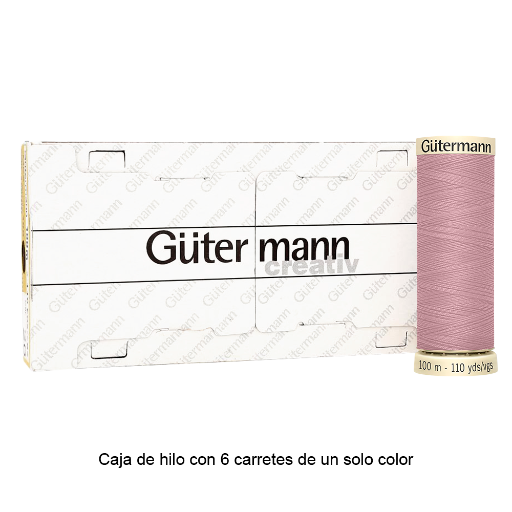 Colores Lilas y Violetas del Col. 900 al 945 - Hilo Gütermann Coselotodo de 100m caja con 6 carretes de un color