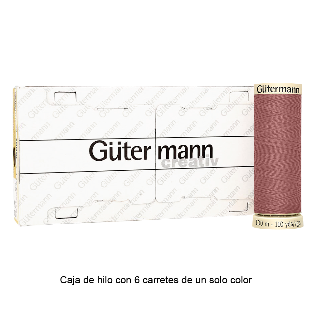 Colores Lilas y Violetas del Col. 900 al 945 - Hilo Gütermann Coselotodo de 100m caja con 6 carretes de un color