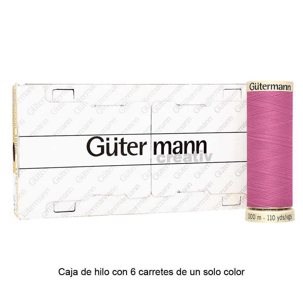 Colores Lilas y Violetas del Col. 900 al 945 - Hilo Gütermann Coselotodo de 100m caja con 6 carretes de un color