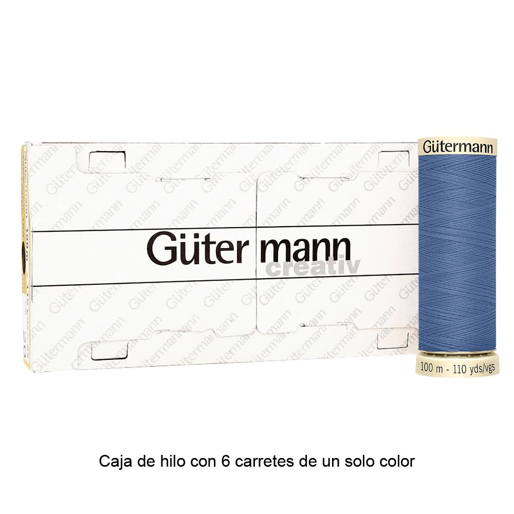 Colores Lilas y Violetas del Col. 900 al 945 - Hilo Gütermann Coselotodo de 100m caja con 6 carretes de un color