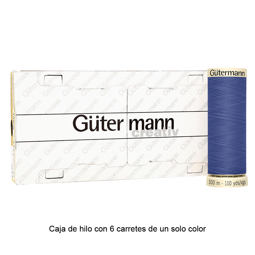 Colores Lilas y Violetas del Col. 900 al 945 - Hilo Gütermann Coselotodo de 100m caja con 6 carretes de un color