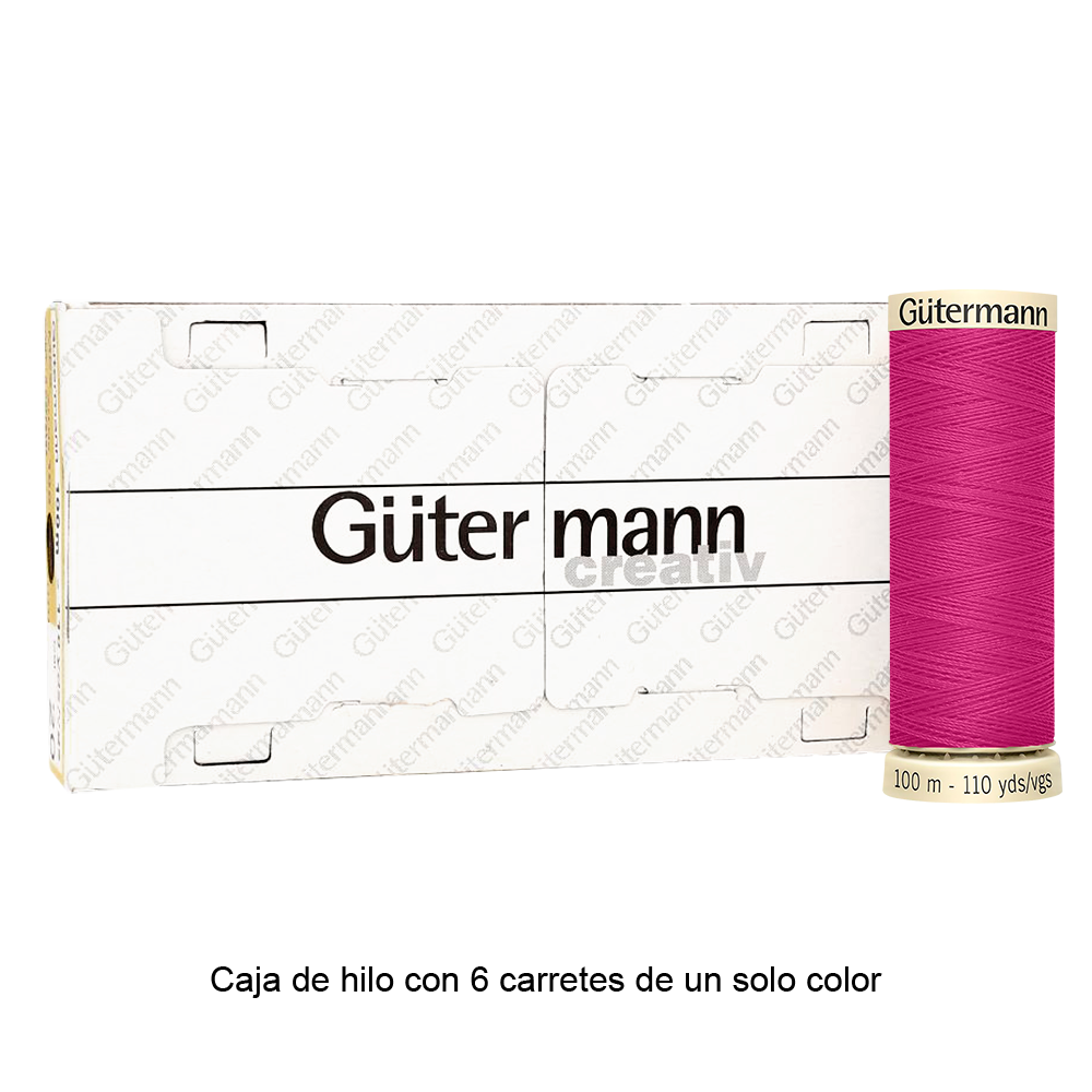 Colores Lilas y Violetas del Col. 900 al 945 - Hilo Gütermann Coselotodo de 100m caja con 6 carretes de un color