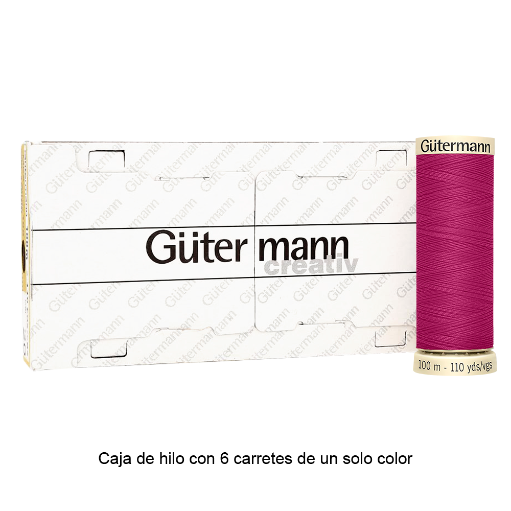 Colores Lilas y Violetas del Col. 900 al 945 - Hilo Gütermann Coselotodo de 100m caja con 6 carretes de un color