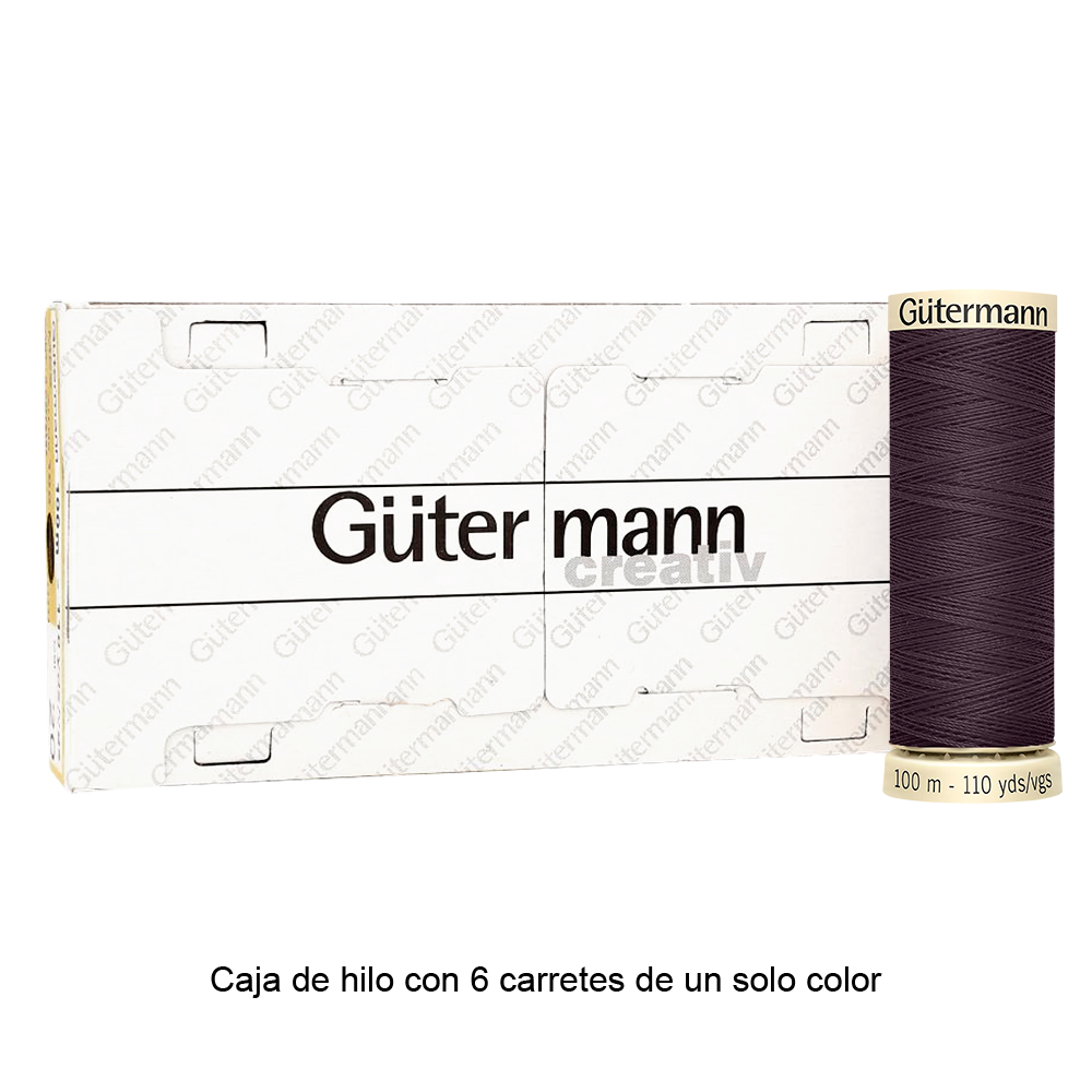 Colores Lilas y Violetas del Col. 900 al 945 - Hilo Gütermann Coselotodo de 100m caja con 6 carretes de un color
