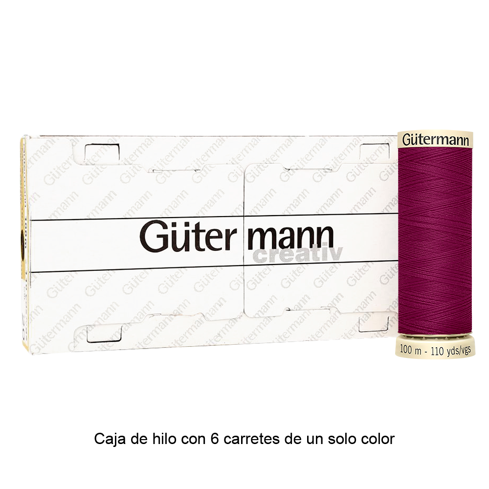 Colores Lilas y Violetas del Col. 900 al 945 - Hilo Gütermann Coselotodo de 100m caja con 6 carretes de un color