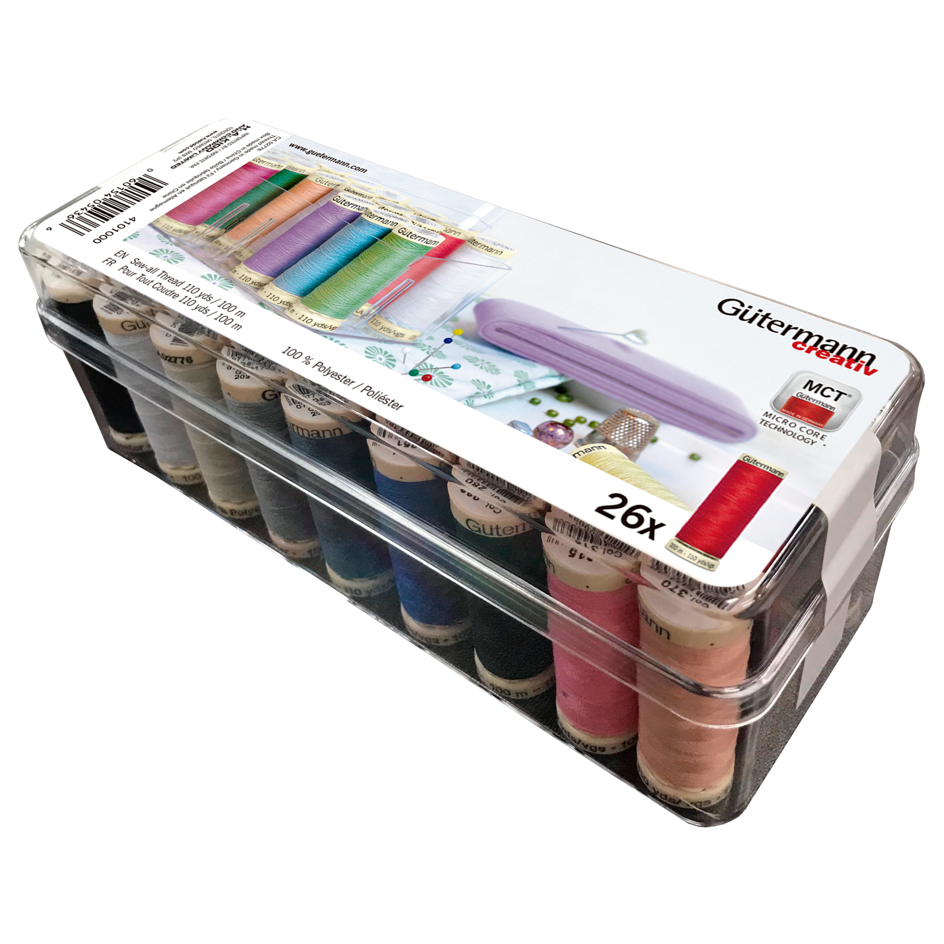 Hilo Gütermann Coselotodo 100m Caja con 26 carretes