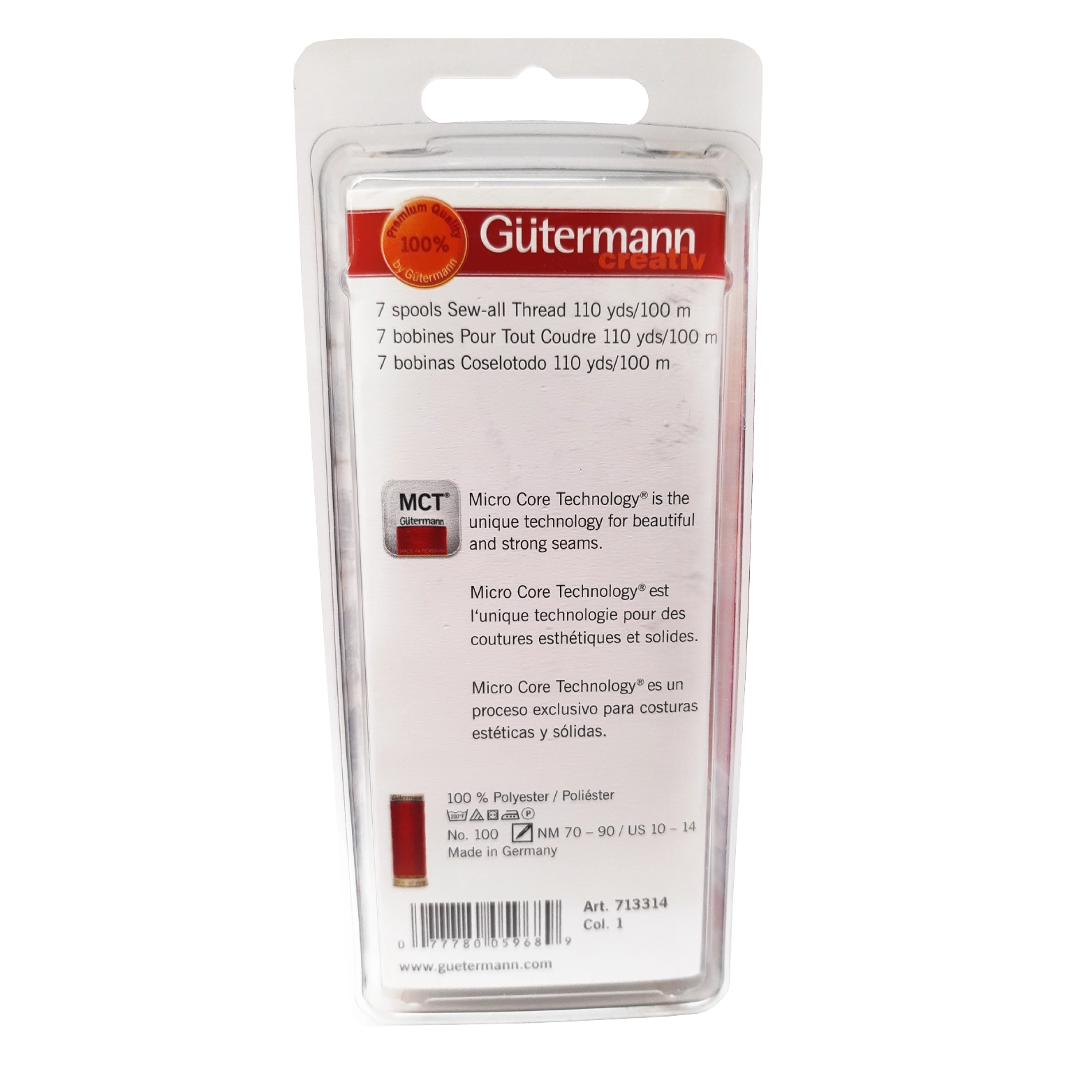 Blister con 7 carretes de hilo Gütermann Coselotodo 100m Otoño