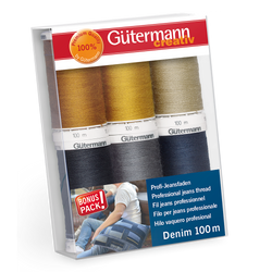 Gutermann - Juego de hilos para bordar y acolchar a mano, 6 carretes de  656.2 ft para acolchar y coser.