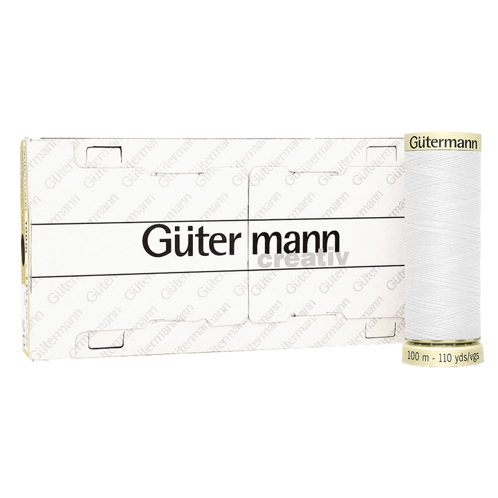 Colores Blancos y Grises del Col. 10 al 126 - Hilo Gütermann Coselotodo de 100m caja con 6 carretes