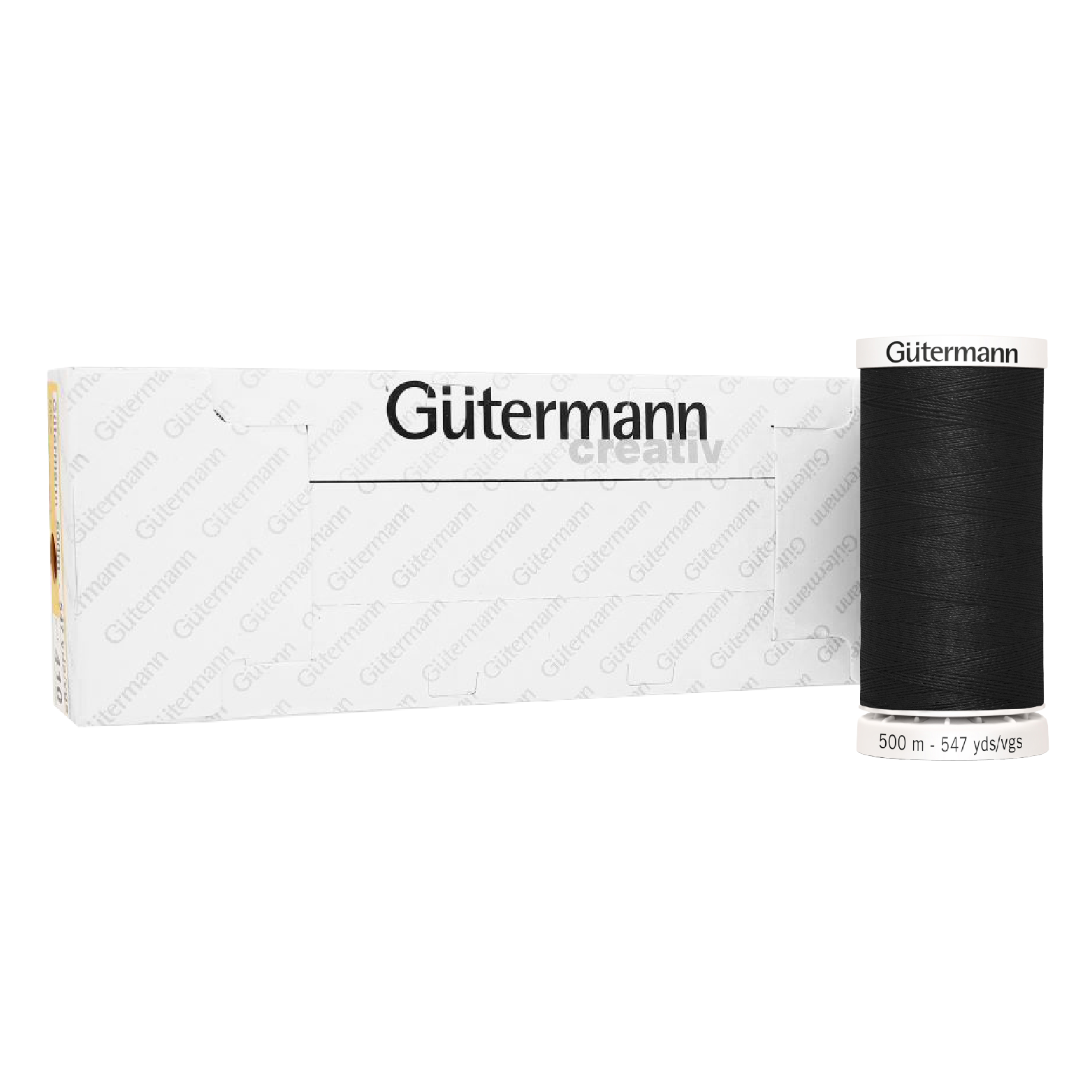 Color Negro No. 10 - Caja con 5 carretes hilo Gütermann Coselotodo 500m