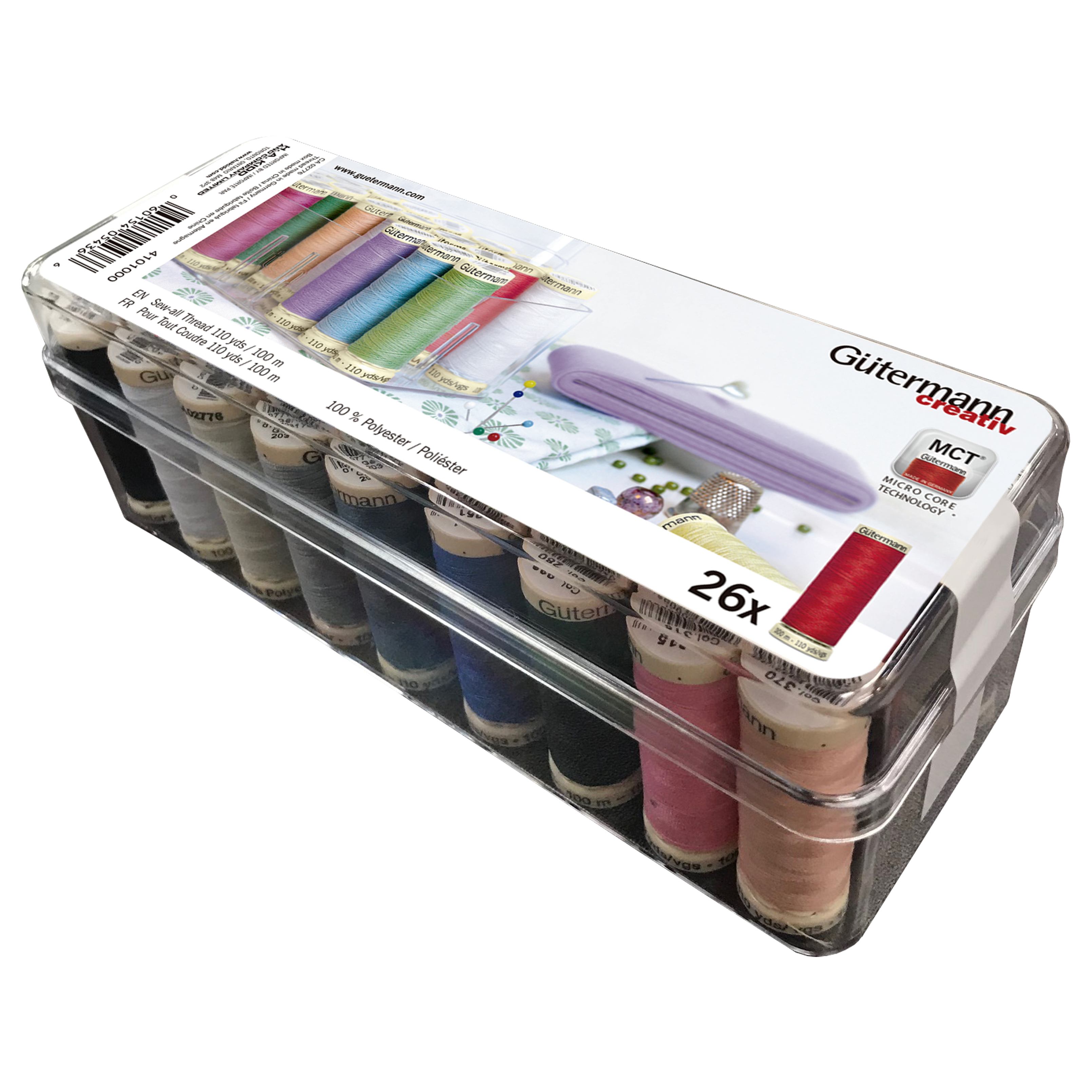 Hilo Gütermann Coselotodo 100m Caja con 26 carretes