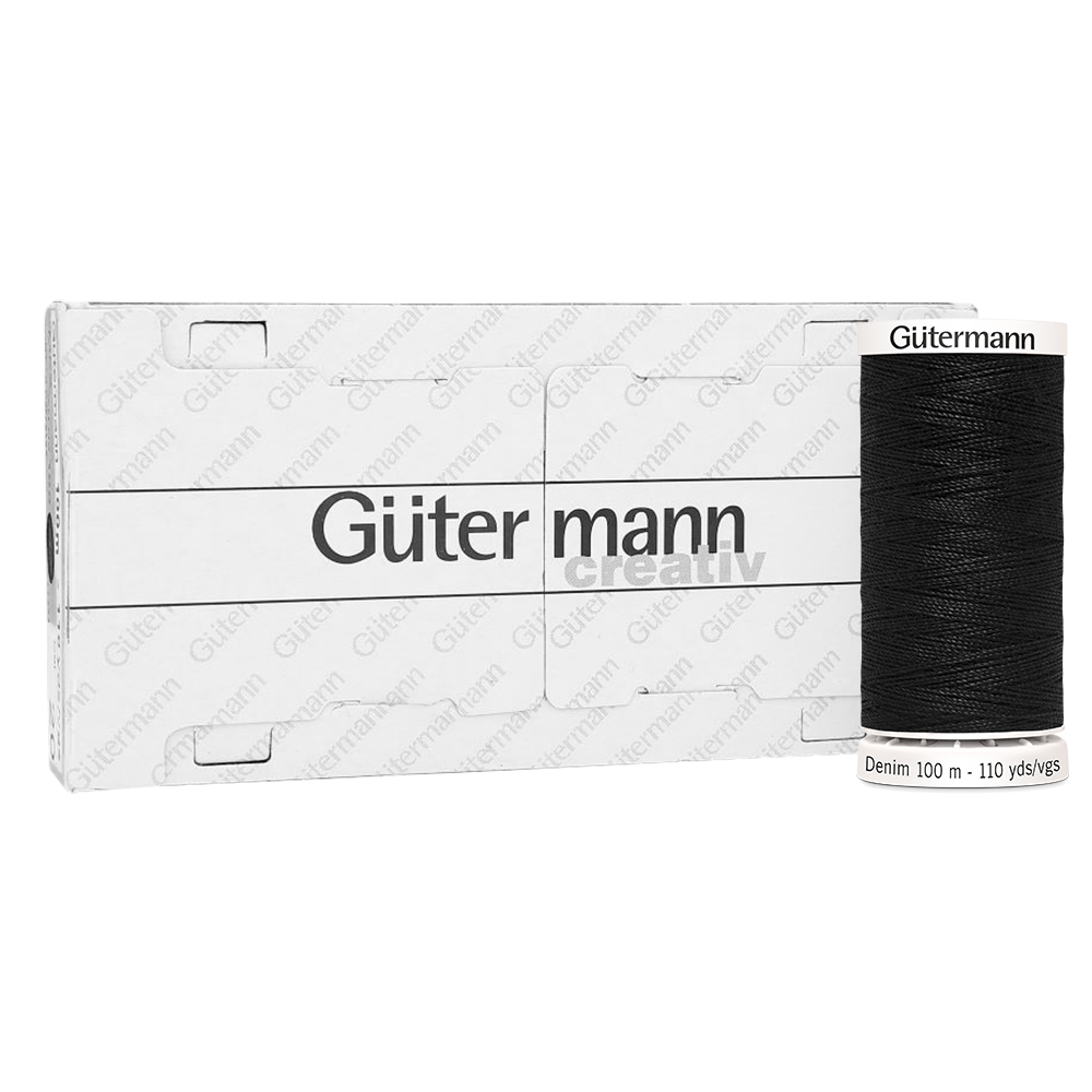 Hilo Gütermann Denim Col. 1000 de 100m caja con 5 carretes