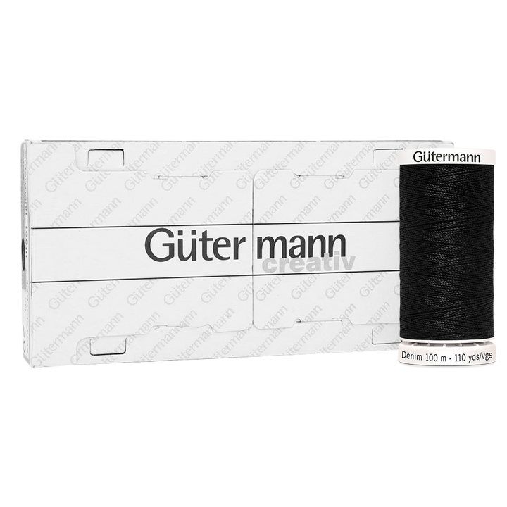 Hilo Gütermann Denim Col. 1000 de 100m caja con 5 carretes