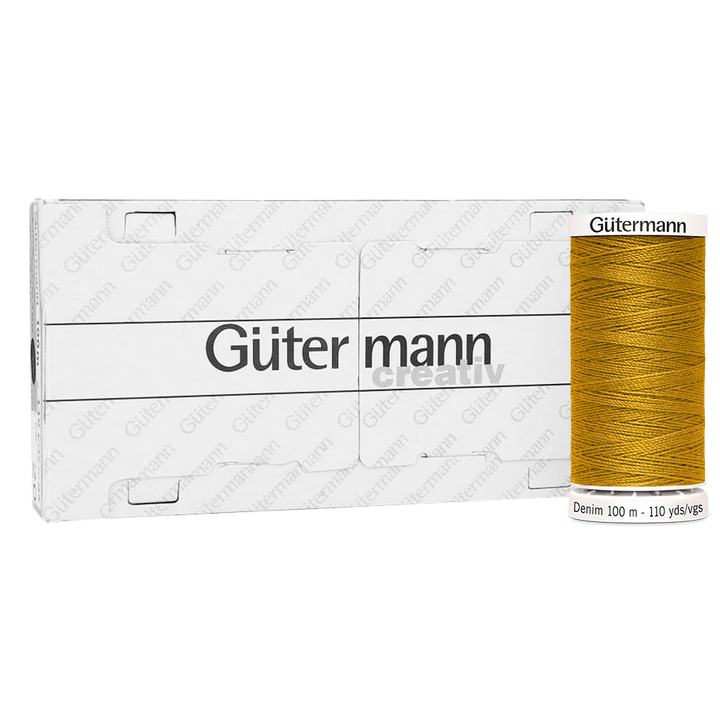 Hilo Gütermann Denim Col. 1970 de 100m caja con 5 carretes