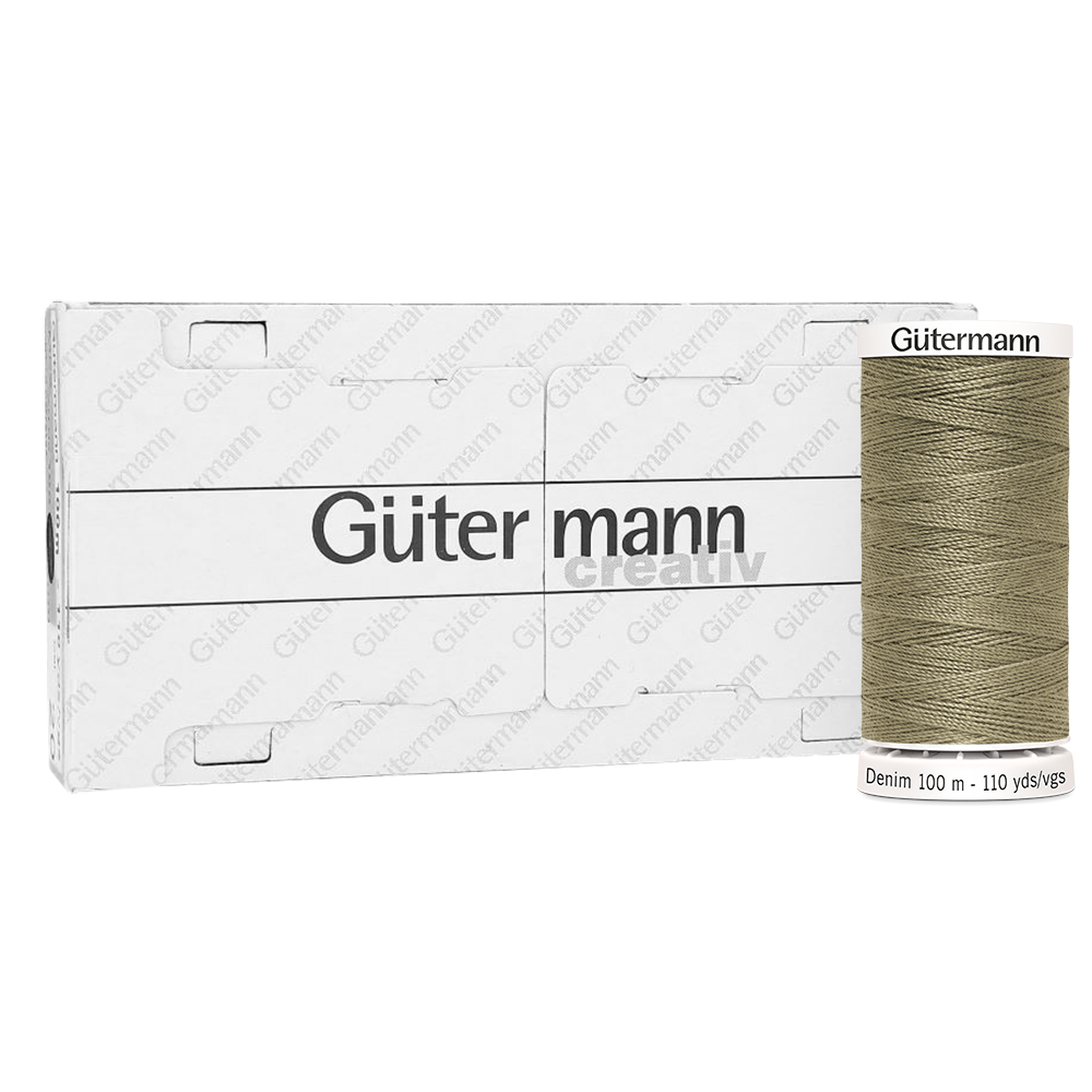Hilo Gütermann Denim Col. 2725 de 100m caja con 5 carretes
