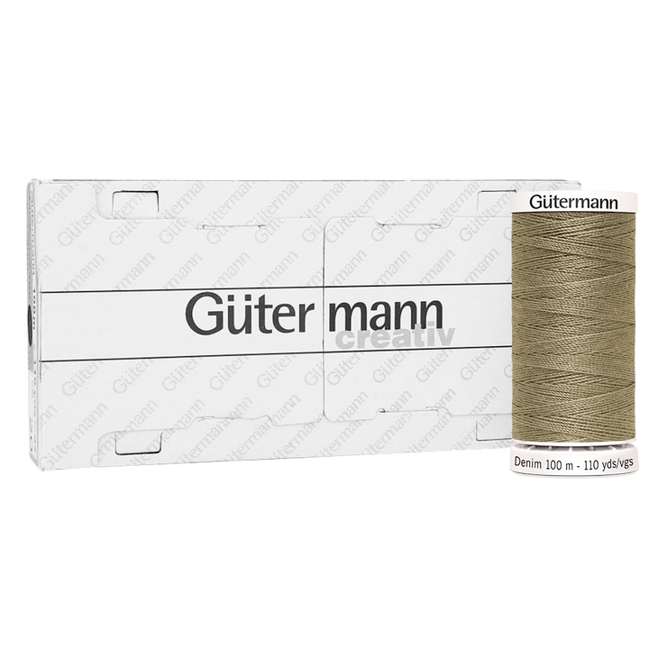 Hilo Gütermann Denim Col. 2725 de 100m caja con 5 carretes