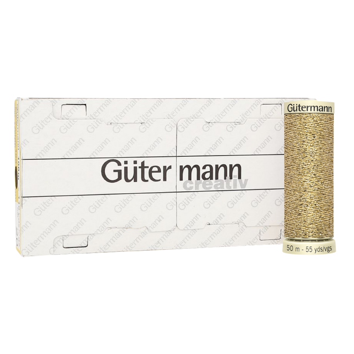 Hilo Gütermann Metalizado Col. 024 de 50m caja con 5 carretes