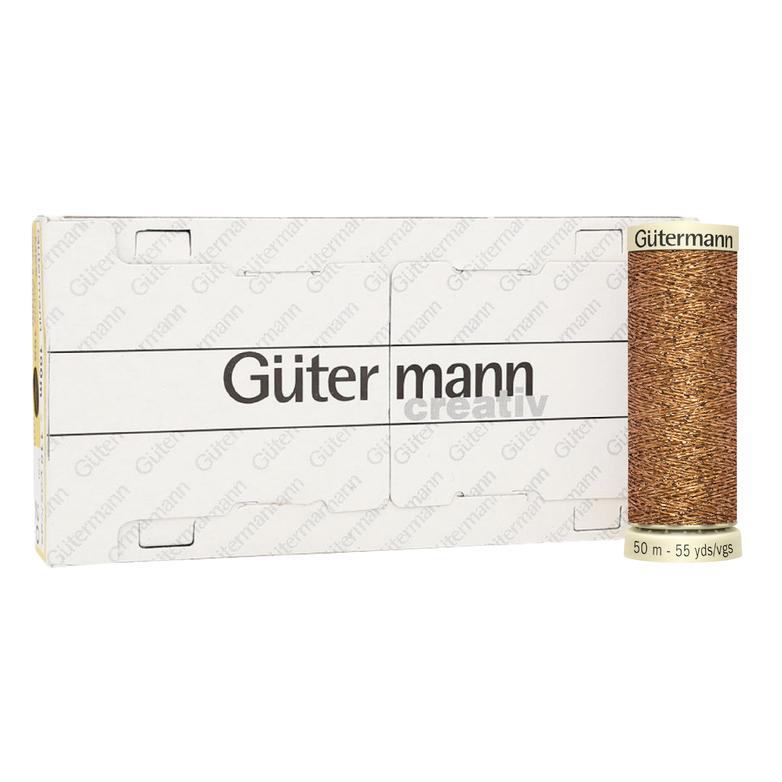 Hilo Gütermann Metalizado Col. 036 de 50m caja con 5 carretes