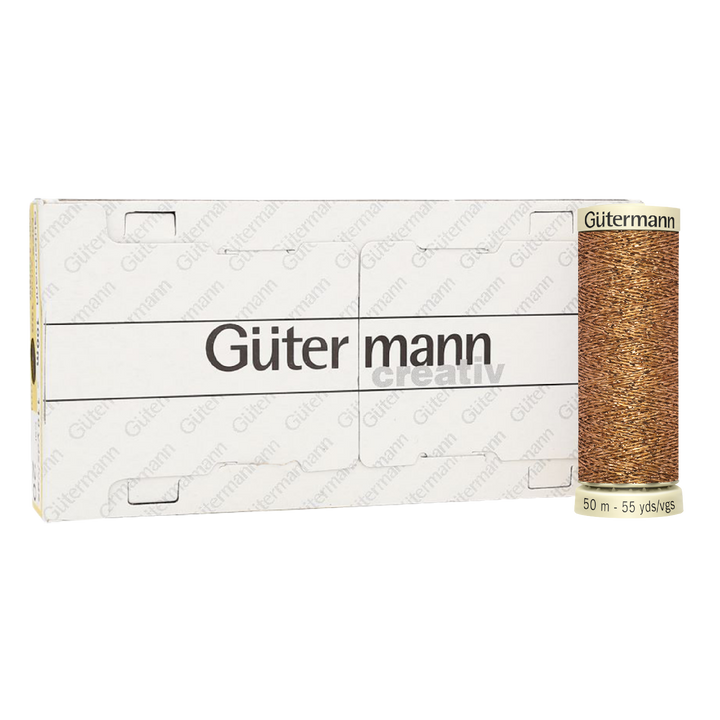 Hilo Gütermann Metalizado Col. 036 de 50m caja con 5 carretes