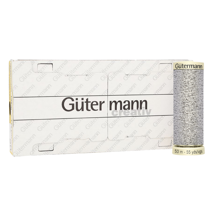 Hilo Gütermann Metalizado Col. 041 de 50m caja con 5 carretes