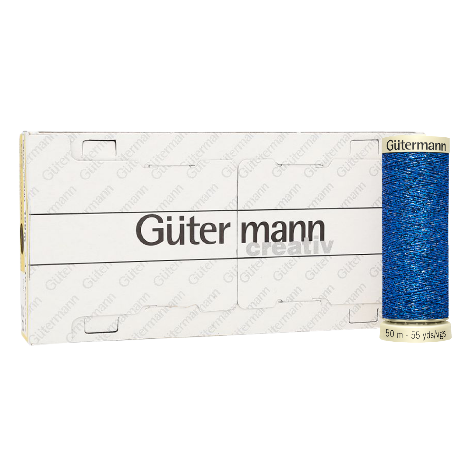 Hilo Gütermann Metalizado Col. 315 de 50m caja con 5 carretes