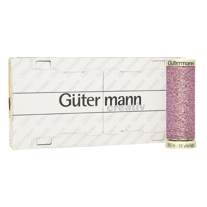 Hilo Gütermann Metalizado Col. 624 de 50m caja con 5 carretes