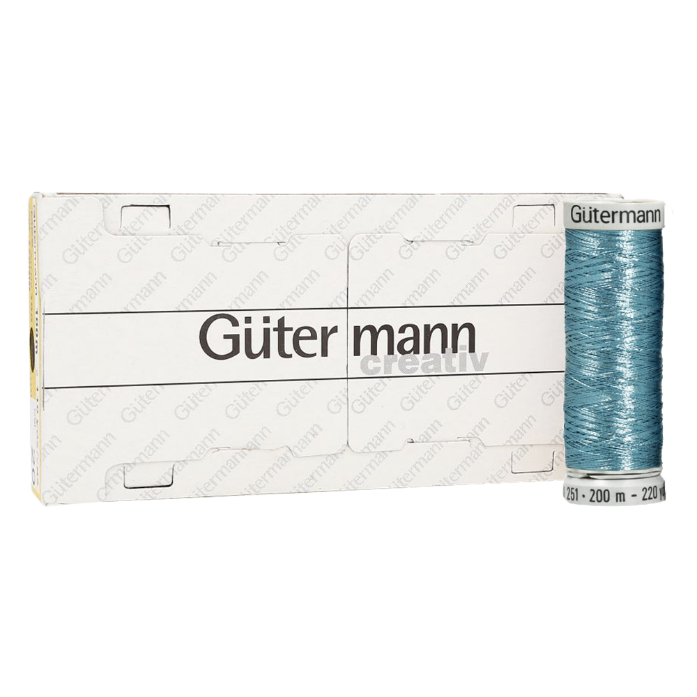 Hilo Gütermann Metalizado Col.143 de 200m caja con 5 carretes