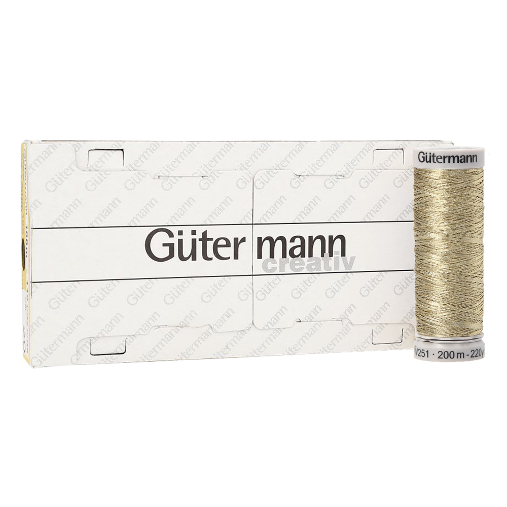 Hilo Gütermann Metalizado Col. 024 de 200m caja con 5 carretes