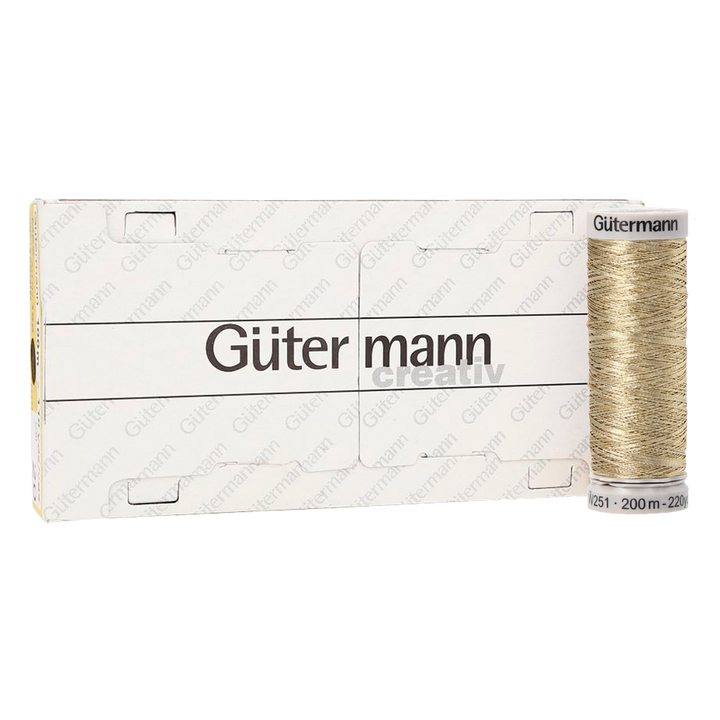 Hilo Gütermann Metalizado Col. 024 de 200m caja con 5 carretes
